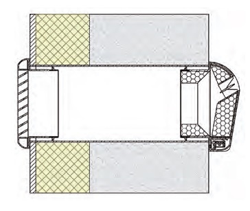 Kratka zewnętrzna GAP 100 nawiewnika ściennego EM HY 100