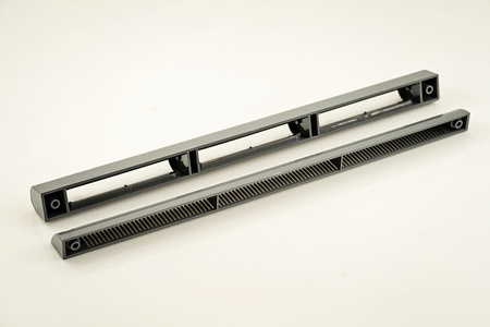 VT501, nawiewnik okienny z manualną regulacja, szary RAL8012 dwustronnie