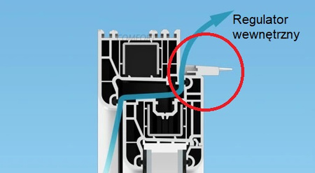 AIR BOX ECO nawiewnik okienny antysmogowy do samodzielnego montażu - biały/brąz