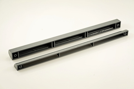 VT501, nawiewnik okienny z manualną regulacja, szary RAL8012 dwustronnie