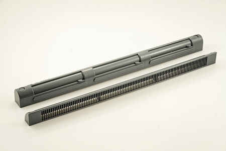 VT501, nawiewnik okienny z manualną regulacja, szary RAL8012 dwustronnie