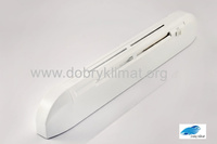 Automatyczny nawiewnik ciśnieniowy, akustyczny ISOLA 2.22 z komorą tłumiącą RA i czerpnią akustyczną CFA, złoty dąb RAL8003