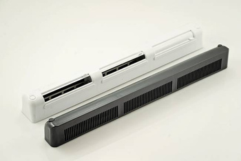 Nawiewnik z manualną regulacją i czerpnią akustyczną, typ VT401, biały wewnątrz, antracyt na zewnątrz